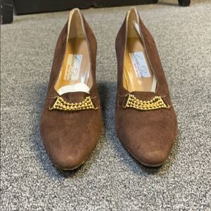 Linea Dior Suede Vintage kitten heels